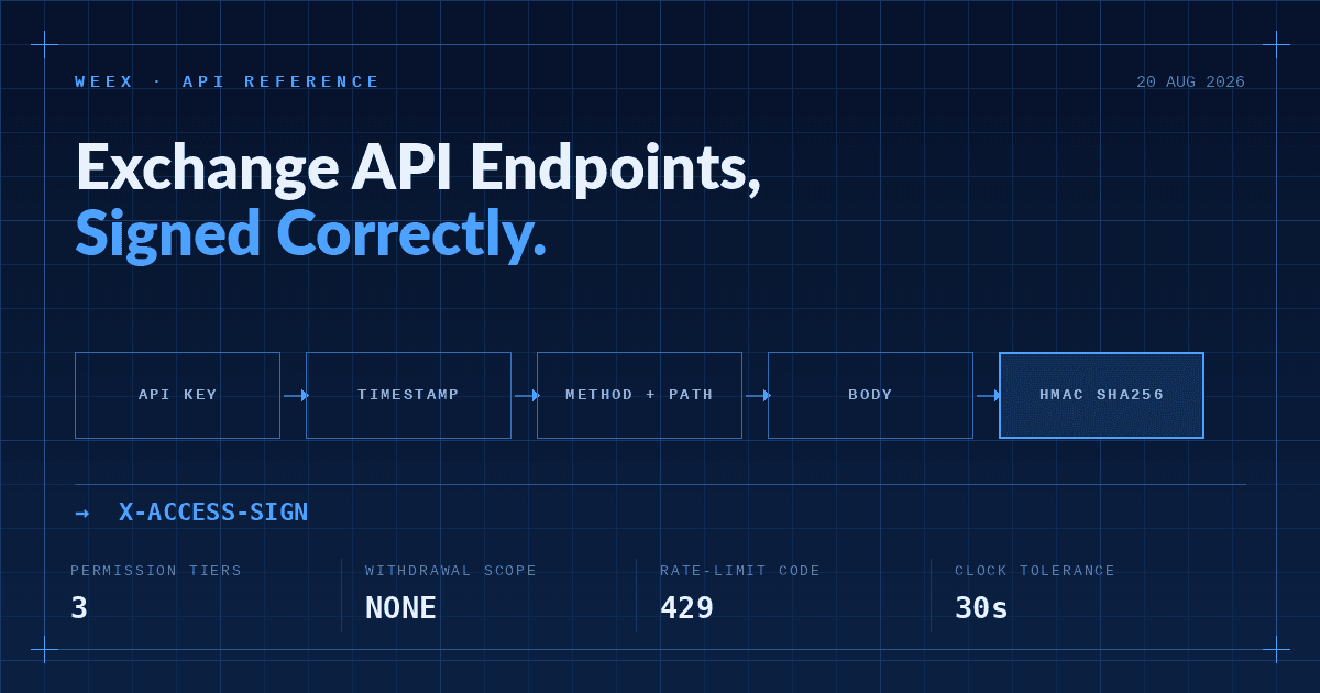 加密货币交易所 API：权限、签名与速率限制
