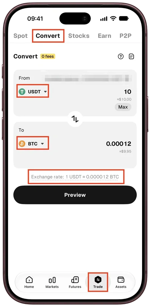 How to Use WEEX Convert on the App 2