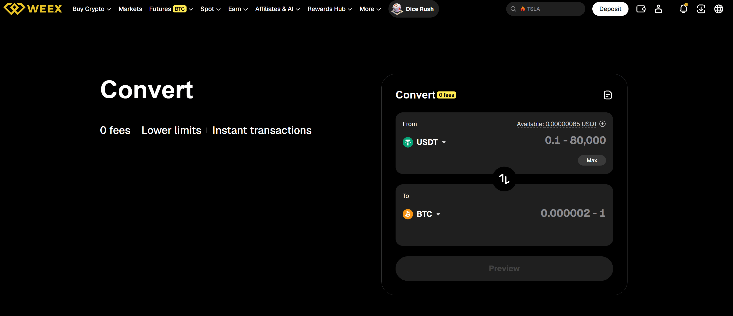 如何將 BTC 兌換為 USDT：WEEX 逐步指南